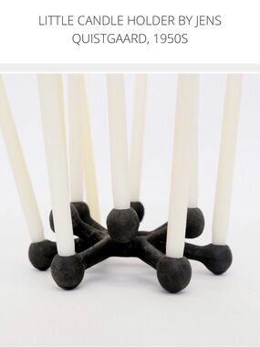 VTG Dansk Designs Jens Quistgaard Black Star Multi-Taper Candle Holder